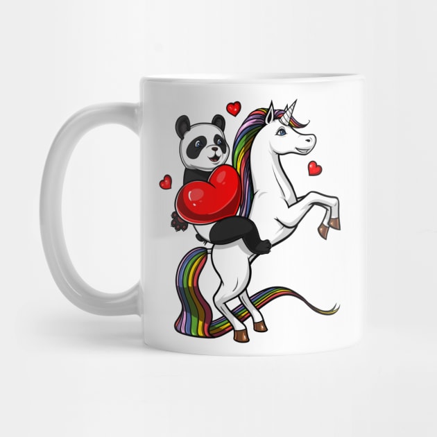 Panda Bear Riding Unicorn by underheaven